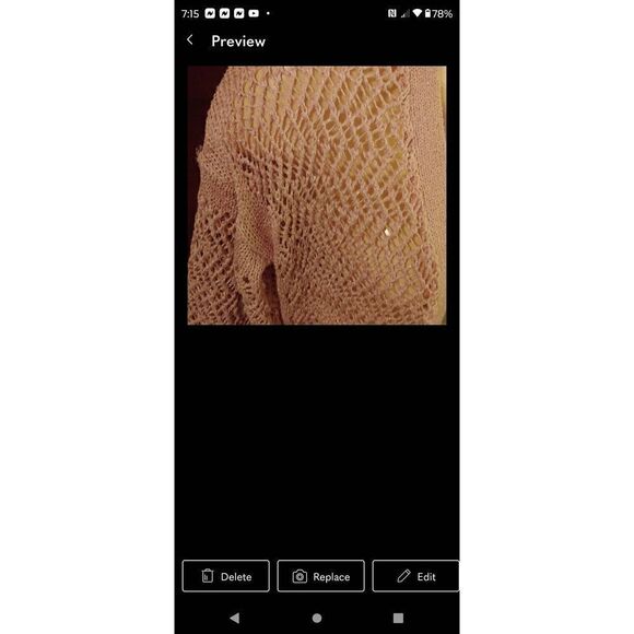 T Tahari Cotton Blend Open Front Cardigan Sweater Vest Pink Size XS. 3/4 length - Picture 7 of 7